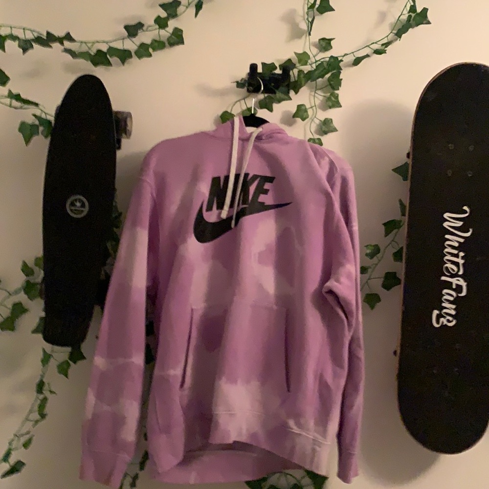 Bleached Nike Hoodie Purple